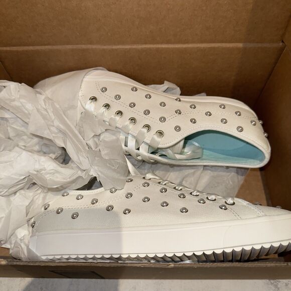 Kate Spade Women's White Match Imitation Pearls Sneakers 8.5 MSRP $225 NWOT - Picture 6 of 10